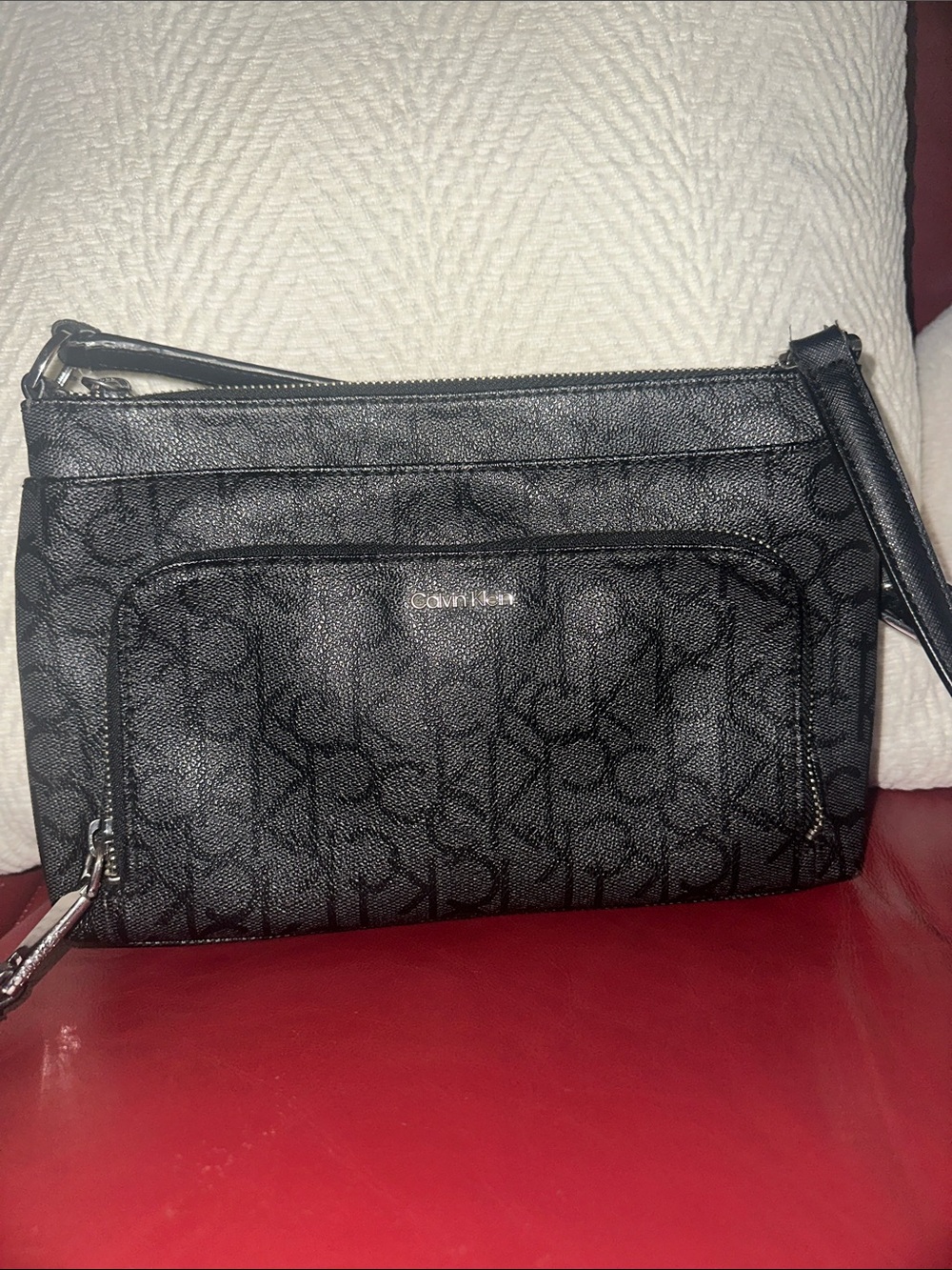 Calvin Klein Black Monogram Crossbody